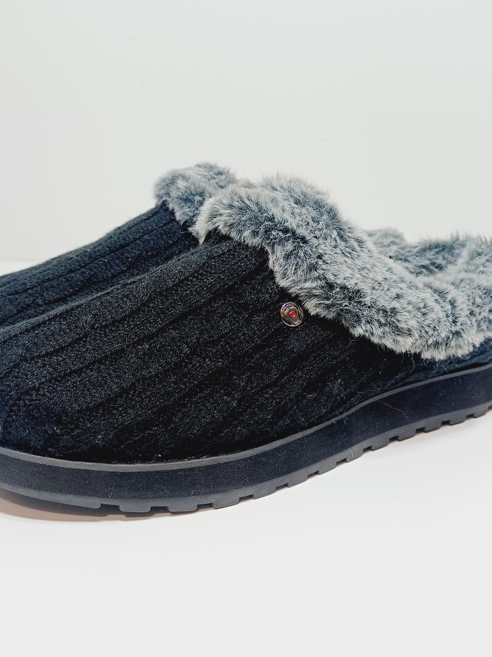 Skechers BOBS Women's Keepsakes Ice Angel Black Clog Slippers-Sz 9.5